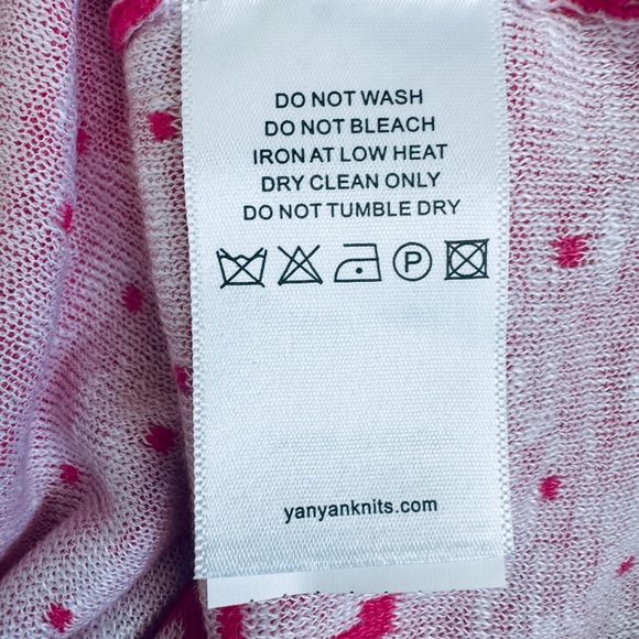 YanYan Munzi Cheongsam Asian Style Jacquard Linen Midi Dress Pink Small - Picture 13 of 15